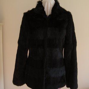 Sheared Black Rabbit Fur Jack-Size S